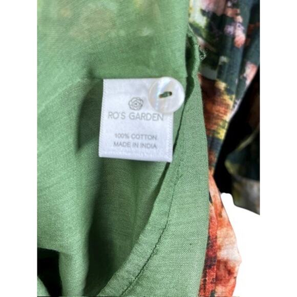 $200 Ro's Garden Romy Floral Print Tiered Dress | XS, Green NWT - Picture 13 of 13